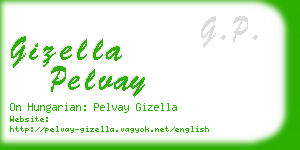 gizella pelvay business card